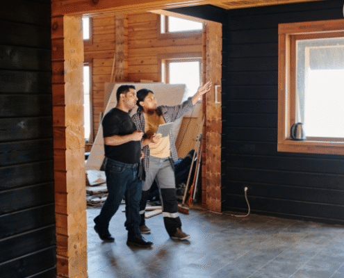 visiting the client to the check of remodeling