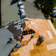 man doing a job at roofing