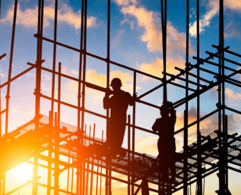 engineer fixing a structure
