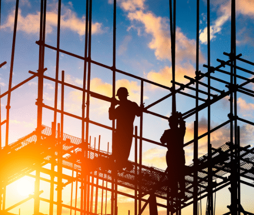 engineer fixing a structure