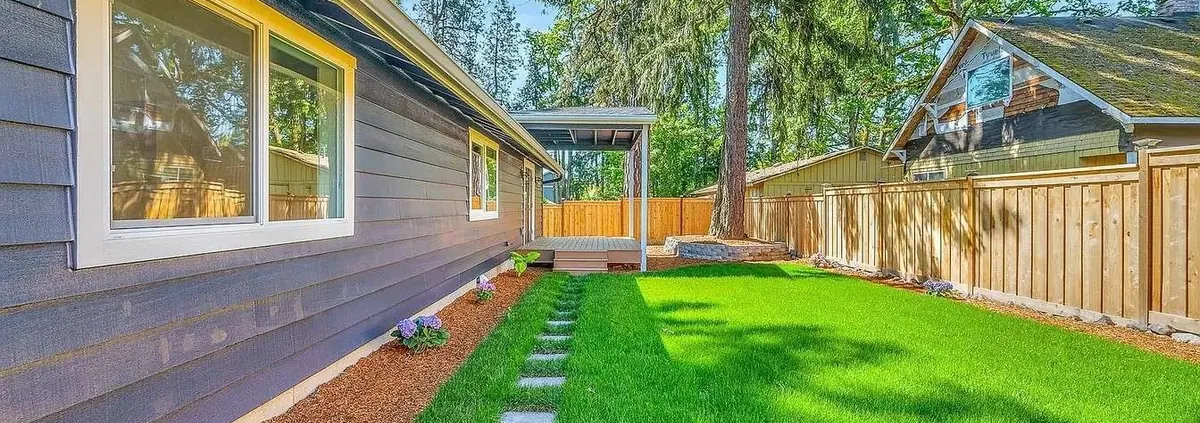 Modern residential exterior renovation and landscaping