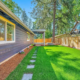 Modern residential exterior renovation and landscaping